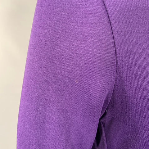 LANVIN Size 4 Purple Viscose Blend Long Sleeve Cocktail Dress