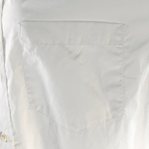CLOSED Size S White Organic Cotton Oversized One Pocket Midi Shirt Dress