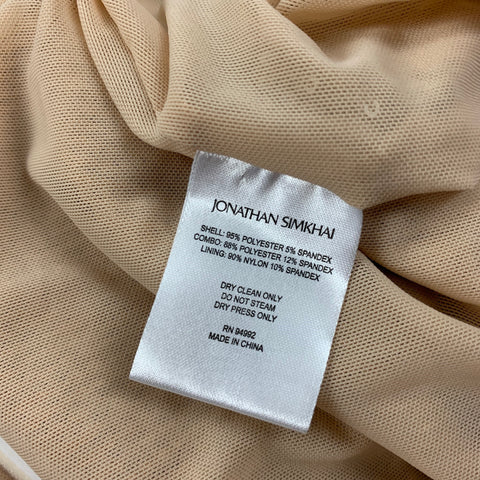 JONATHAN SIMKHAI Camisa Body Lentejuelas Poliéster Champán Talla L