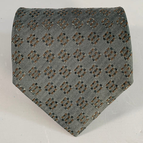 GIORGIO ARMANI Navy Jacquard Silk Blend Tie