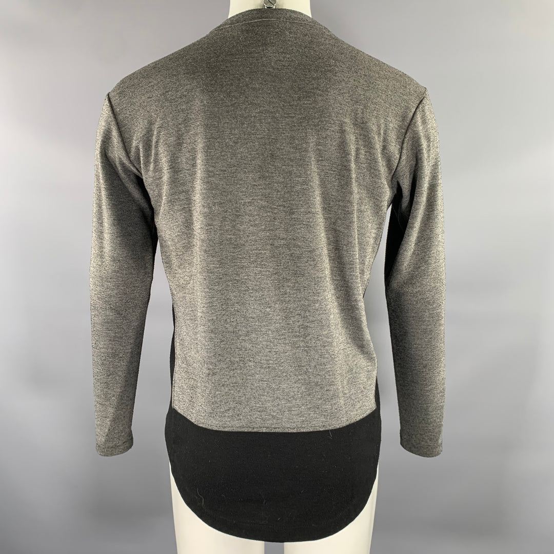 PUBLIC SCHOOL Size S Grey Black Heather Polyester Henley Pullover