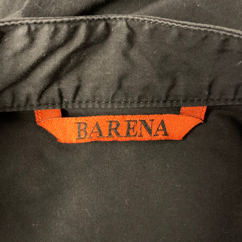 Chemise BARENA taille XL, noire en coton, à col officier et manches longues