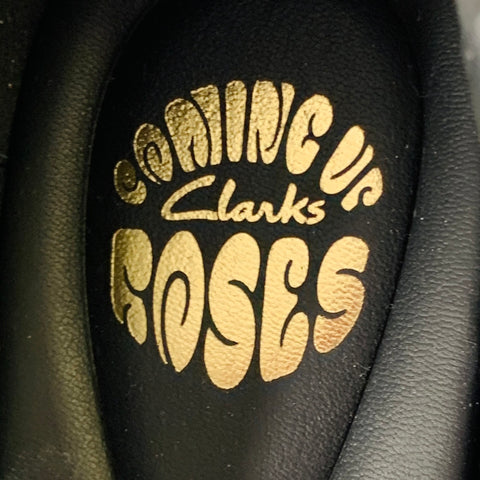 CLARKS x MARTINE ROSE SS24 Size 7.5 Black Leather Chunky Heel Loafer Pumps