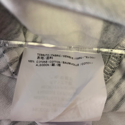 BALENCIAGA Size S White Black Stripe Cotton Cape T-shirt
