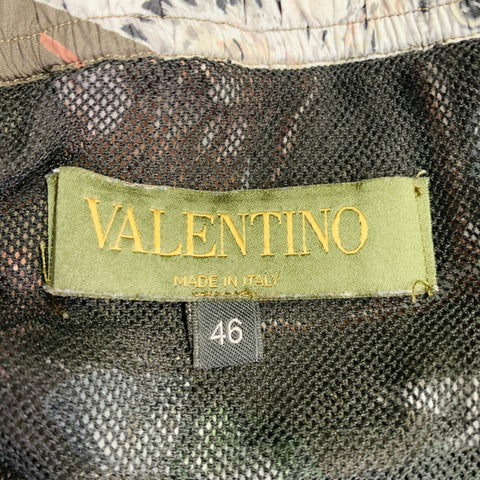 VALENTINO Taille 30 Imprimé Animaux Multicolore Short de Bain Doublé en Maille Polyamide