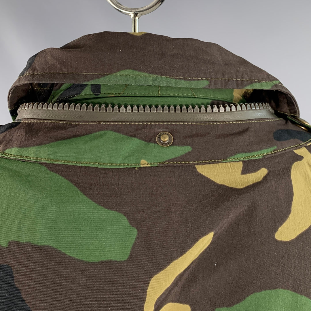 POLO by RALPH LAUREN Size L Green Brown Beige Camouflage Utilitarian Hooded Coat