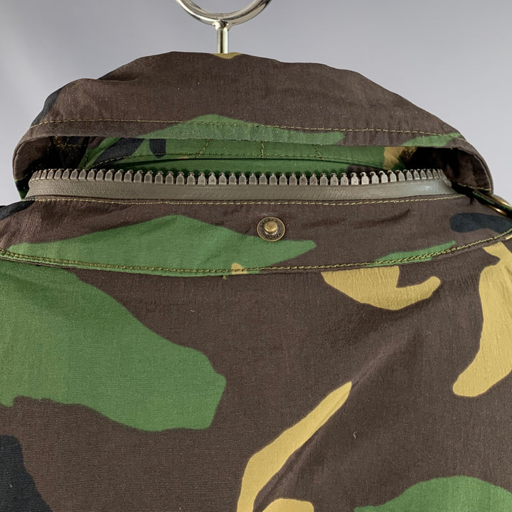 POLO by RALPH LAUREN Size L Green Brown Beige Camouflage Utilitarian Hooded Coat