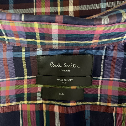 PS by PAUL SMITH Size M Purple Navy & Multi color Plaid Long Sleeve Shirt