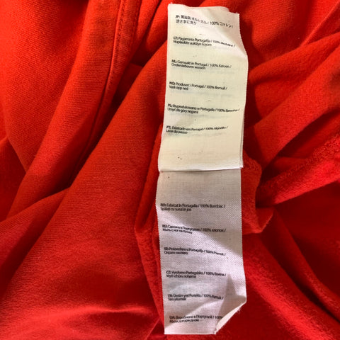 AMERICAN VINTAGE Size L Red Solid Cotton Oversized T shirt