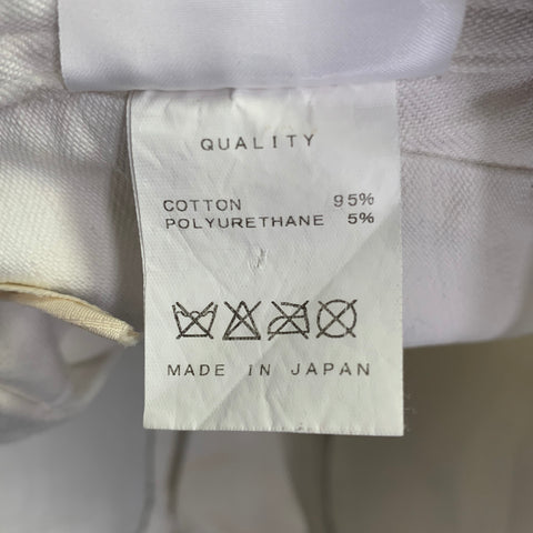 JULIUS JAPAN SS16 Size M White Grey Abstract Cotton Blend Zip Fly Casual Pants