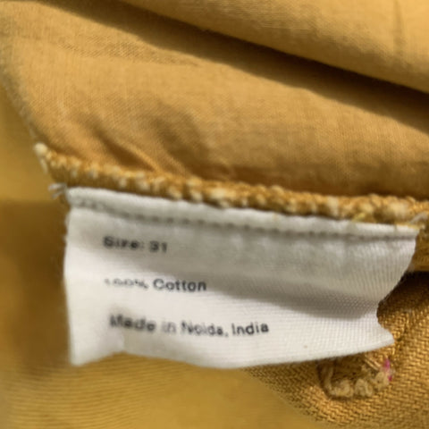 BODE Size 32 Yellow Gold Patch Cotton Cargo Jeans