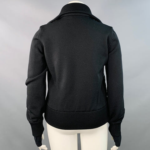 HERNO Size 10 Black White Wool Blend Houndstooth Padded Jacket