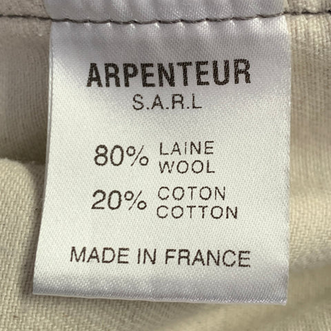 ARPENTEUR Size 33 Grey Charcoal Wool Cotton Pleated Casual Pants