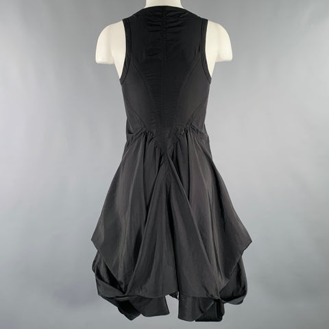 ALLSAINTS Size 4 Black Polyester Blend Asymmetrical Dress