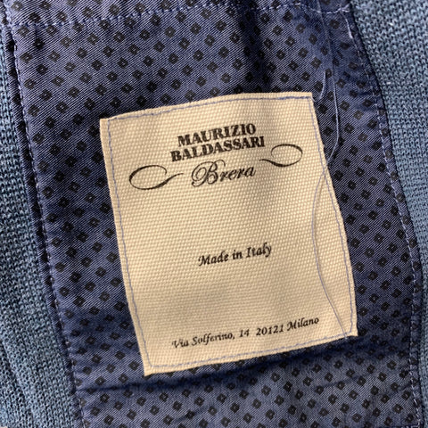 MAURIZIO BALDASSARI Chest Size 40 Size M Blue Cotton Cardigan Jacket