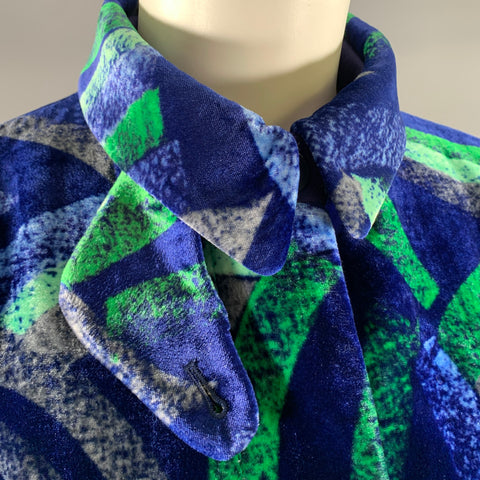 GIORGIO ARMANI Size M Silk Blend Geometric Jacket