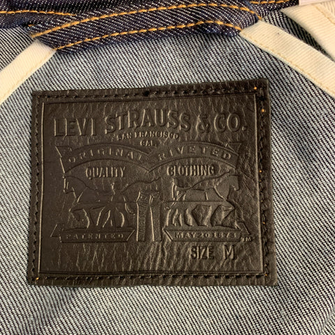 LEVI STRAUSS 2014 Size M -Commuter- Navy Contrast Stitch Cotton Blend Jacket