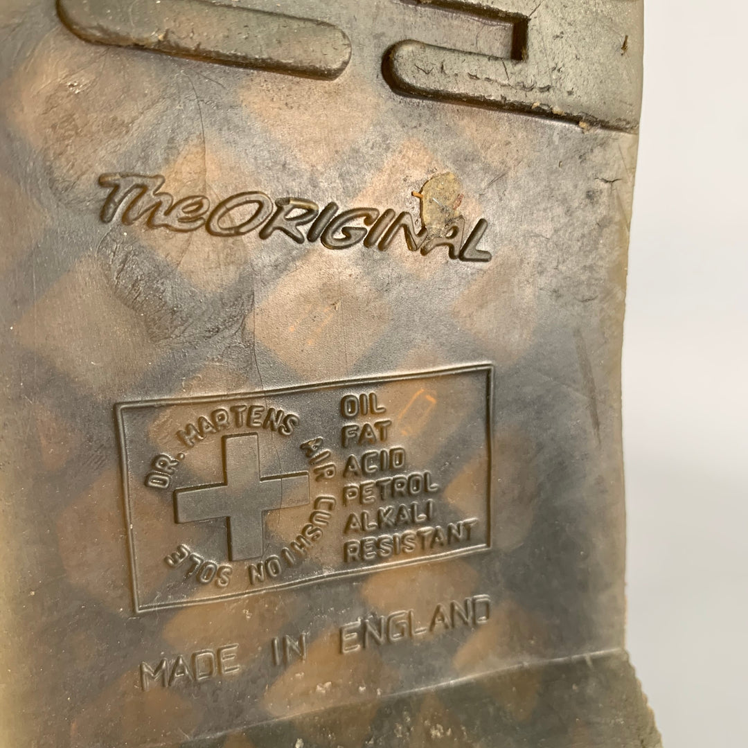 DOC MARTENS Size 12 Burgundy Abstract Leather Boots