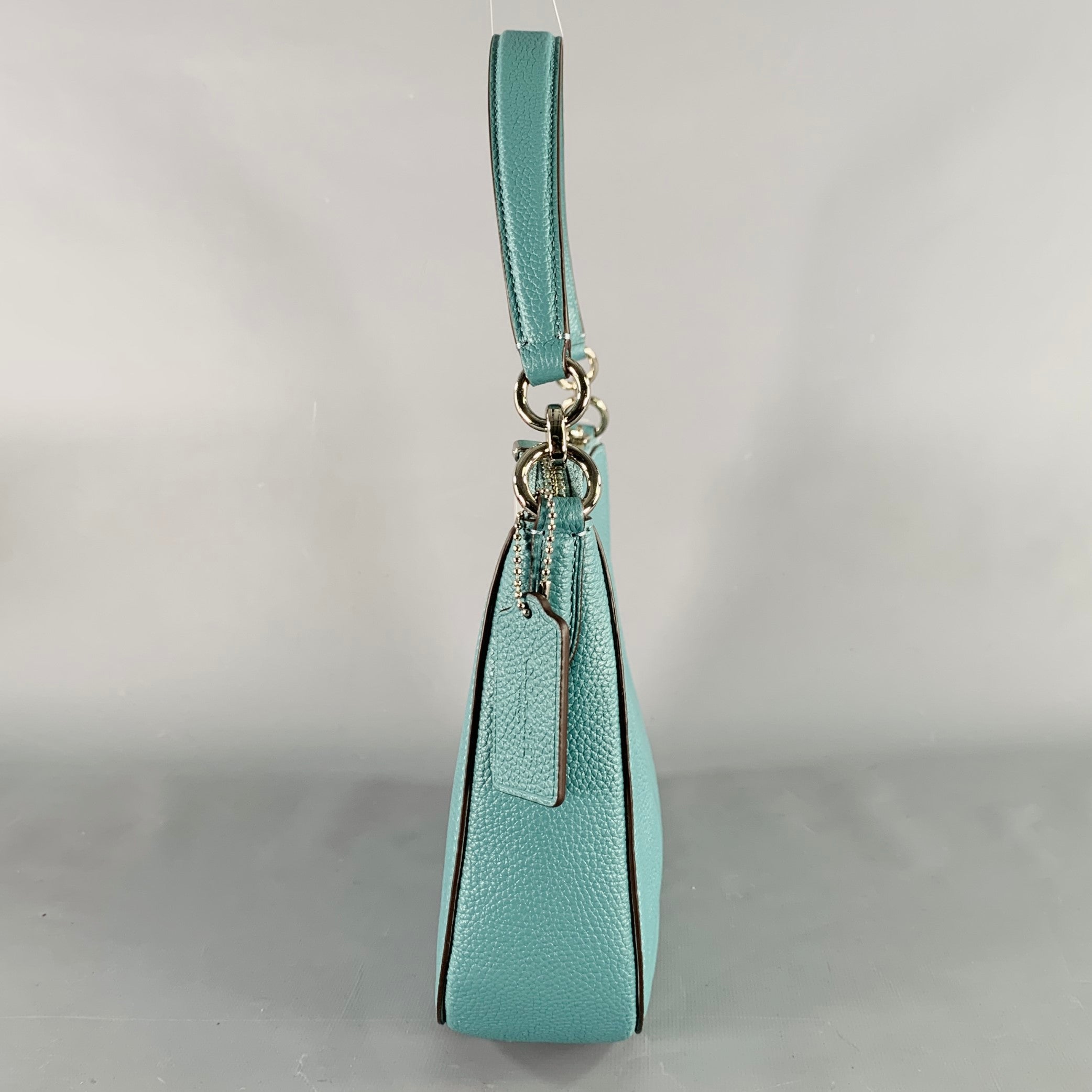 COACH Chelsea Blue Pebble Grain Leather Shoulder Bag Handbag – Sui