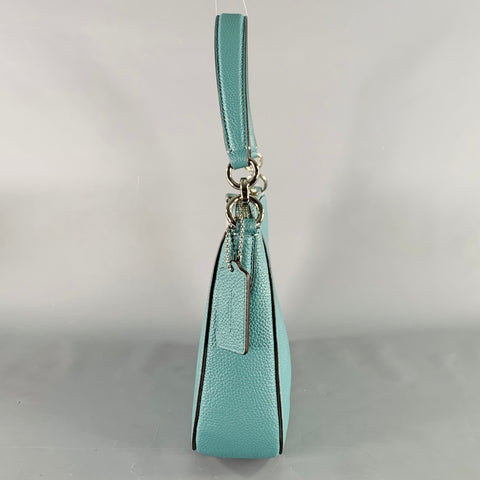 COACH Chelsea Blue Pebble Grain Leather Shoulder Bag Handbag