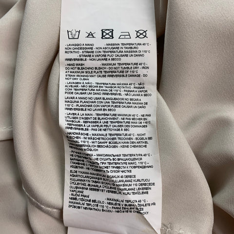 EMPORIO ARMANI Taille 4 Robe de cocktail sans manches à paillettes en polyester crème noir
