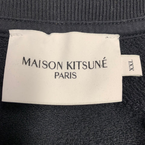 MAISON KITSUNE Size XXL Black Cotton Crew Neck Sweatshirt