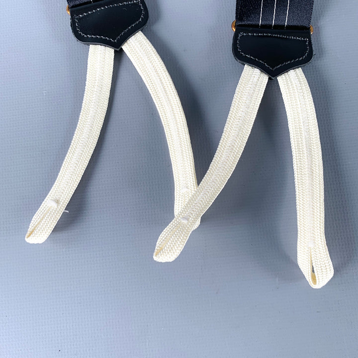 TRAFALGAR Black White Stripe Suspenders