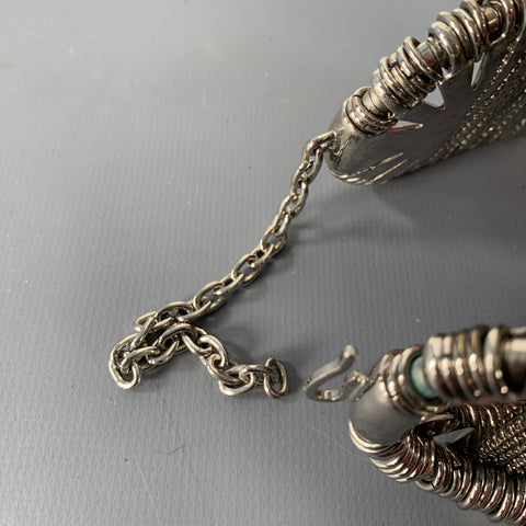 ALEXANDER MCQUEEN Silver Metal Choker Necklace