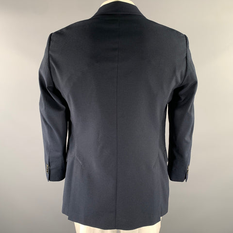 ARMANI COLLEZIONI Size 44 Navy Seersucker Polyester Sport Coat