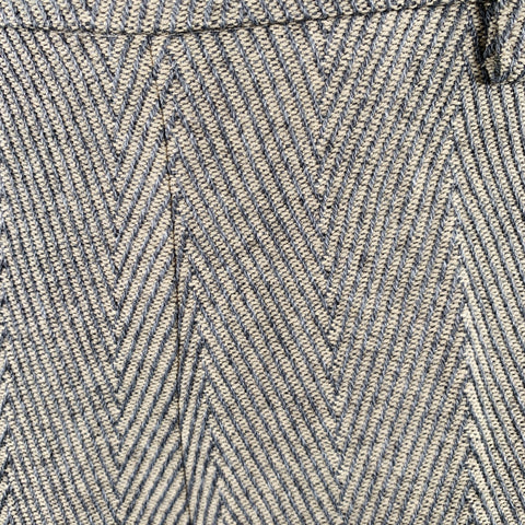FORTE_FORTE Size S Grey Beige Cotton Blend Herringbone Wide Leg Dress Pants