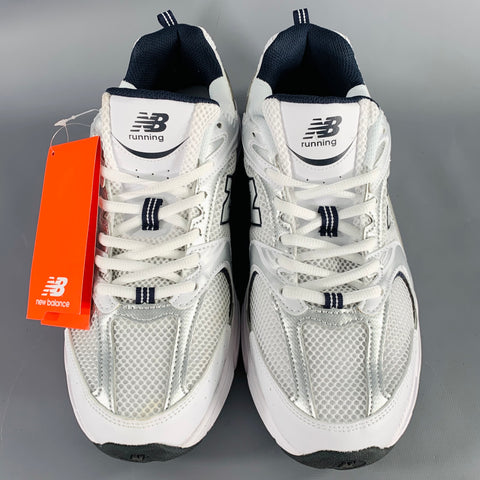 NEW BALANCE Size 11 530 White Black Color Block Mesh Athletic Sneakers