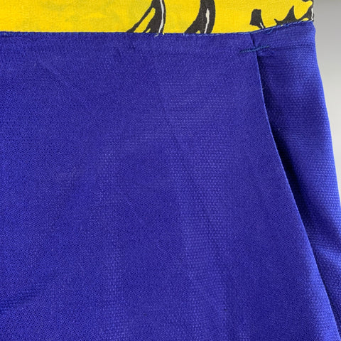 HAIDER ACKERMANN Size 32 Blue Yellow Black Wool Blend Button Fly Casual Pants