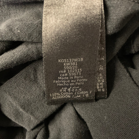 JOHN VARVATOS Size L Black Grey Graphic Cotton Scoop Neck T-shirt