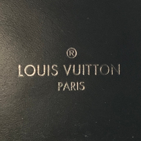 LOUIS VUITTON Size 7.5 Black Patent Leather Tread Sole Lace-Up Boots