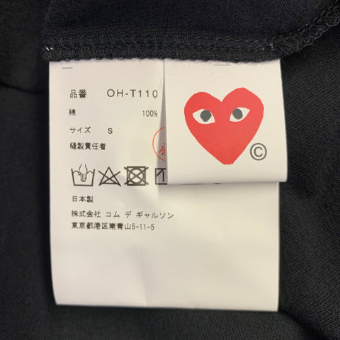COMME des GARCONS PLAY Size S Black Cotton Oversized T-shirt