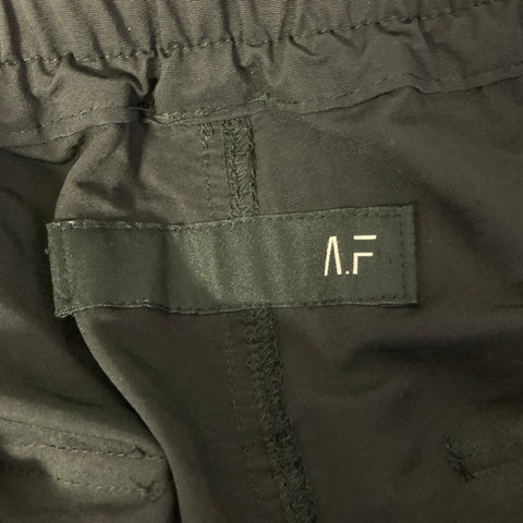 AF ARTEFACT Size M Black Solid Cotton Blend Baggy Shorts