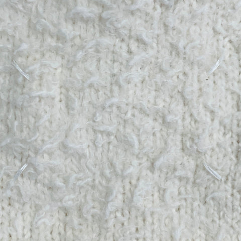MAISON MARGIELA Size XS Cream Cotton Polyamide Shaggy Knit Cardigan