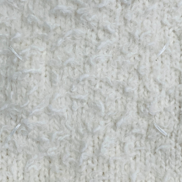 MAISON MARGIELA Size XS Cream Cotton Polyamide Shaggy Knit Cardigan