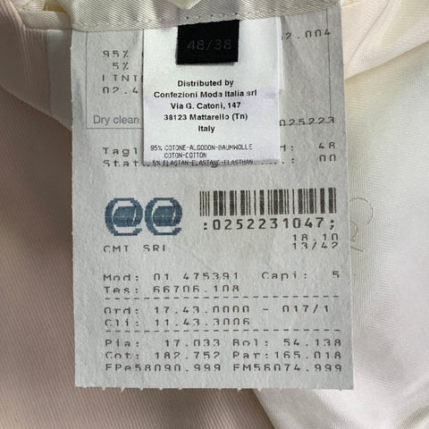 CALVIN KLEIN COLLECTION Blazer sport en mélange de coton crème, taille 38, revers cranté