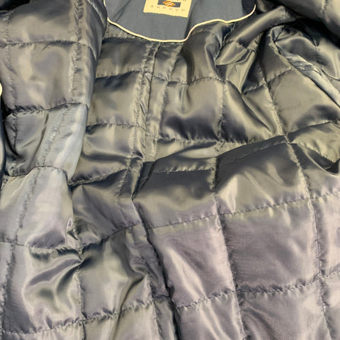 JOSEPH ABBOUD Size 40 Navy Polyester Blend Zip Up Snaps Coat