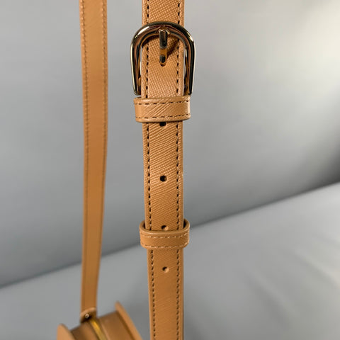 A.P.C. Beige Textured Leather Cross Body Handbag
