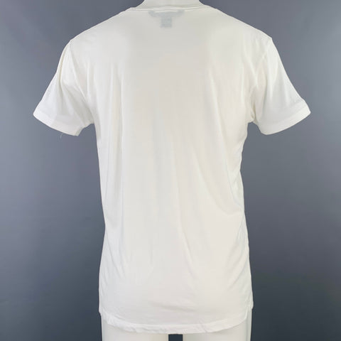 MARC by MARC JACOBS Size M White Olive Snake Cotton Short Sleeve T-shirt
