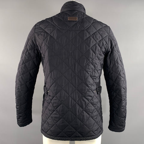 BARBOUR Size S Navy Quilted Polyester Jacket
