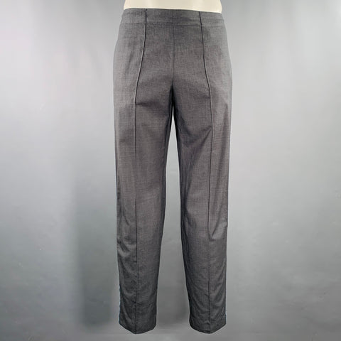 WALES BONNER Size 34 Grey Blue Wool Flat Front Casual Pants
