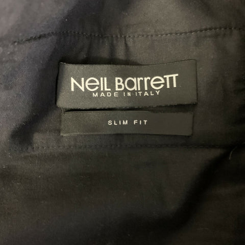 NEIL BARRETT Size 36 Black White Stripe Polyamide &  Elastane Casual Pants