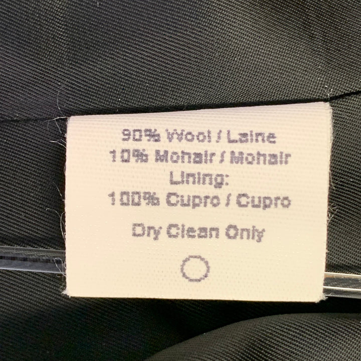 BAND OF OUTSIDERS Size 34 Black Wool Mohair Twill Shawl Vest