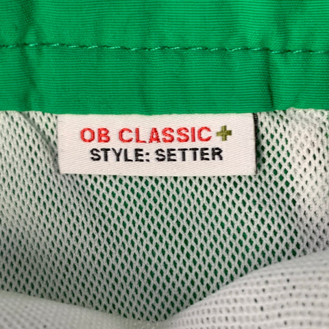 ORLEBAR BROWN Size 34 Green Side Tabs Zip Fly Swim Trunks