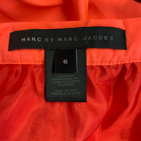 MARC by MARC JACOBS Size 6 Orange Polyester Ruffled Skirt