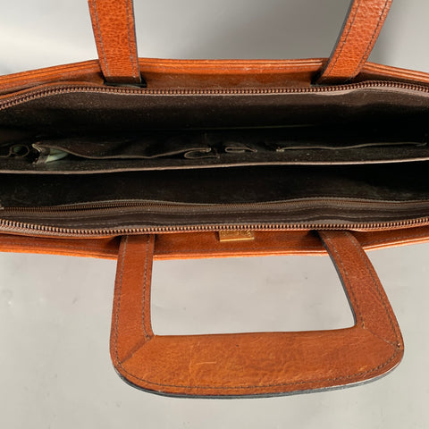Mallette VINTAGE en cuir marron