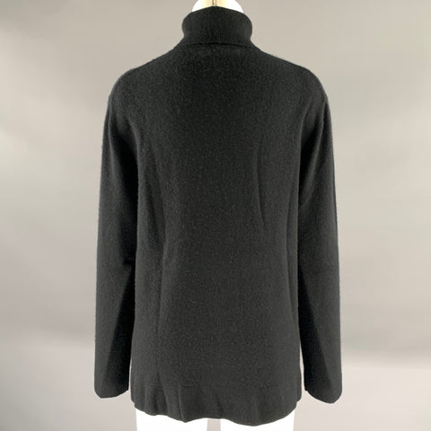 NEIMAN MARCUS Size XL Black Cashmere Turtleneck Sweater